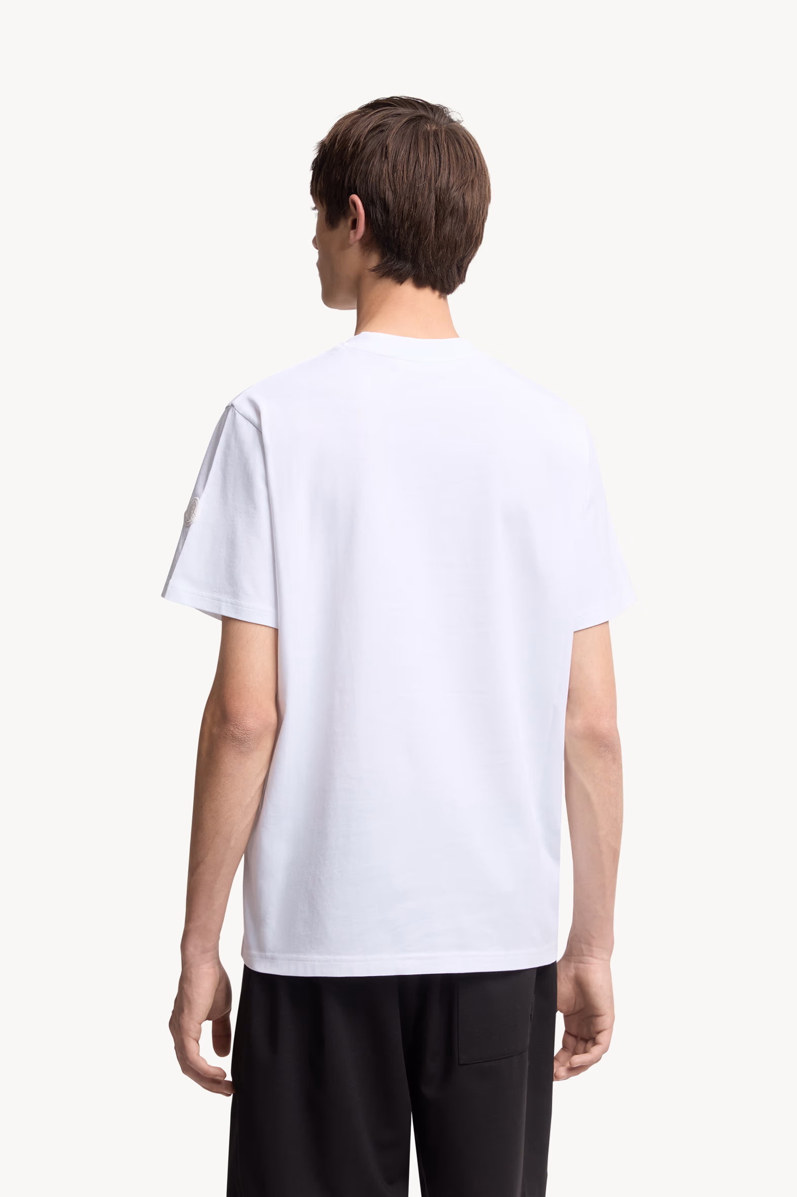 Logo Cotton T-Shirt Men White Moncler 5